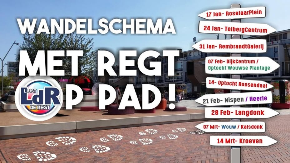 wandelschema voor bericht