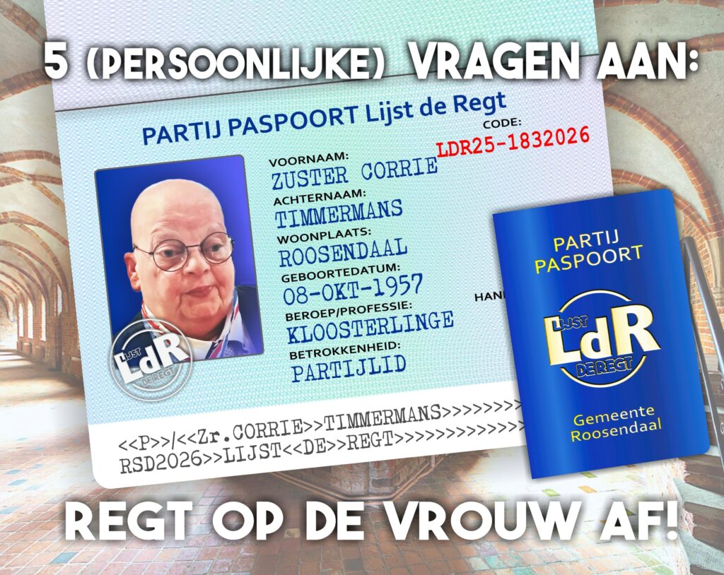 25 paspoort opmaak zuster corrie